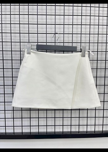 Zara orjinal Beyaz Mini Kadın şort Etek