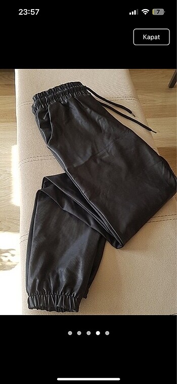 Diğer Deri jogger pantolon