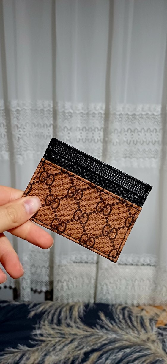 Kahverengi Deri Kartlık Gucci Tipi - Görsel 2