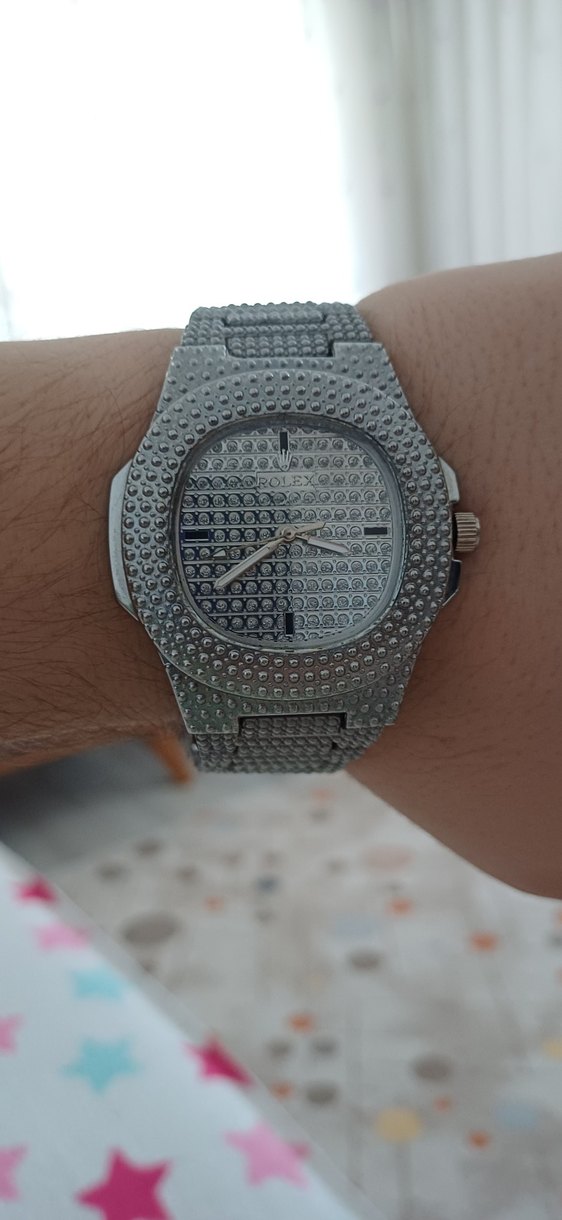 Gri Chain Stili Erkek Saat Rolex - Görsel 2