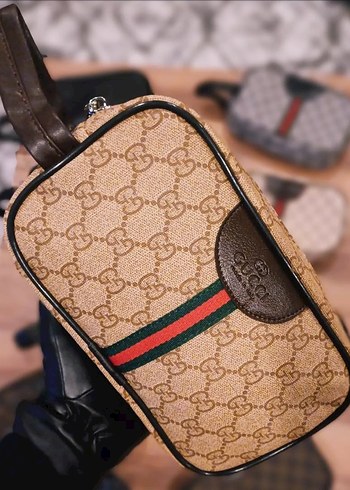 Kahverengi Desenli Gucci Erkek El Çantası - Görsel 2