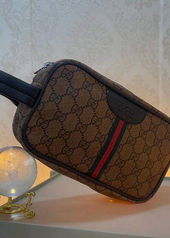 Kahverengi Desenli Gucci Erkek El Çantası - Görsel 4