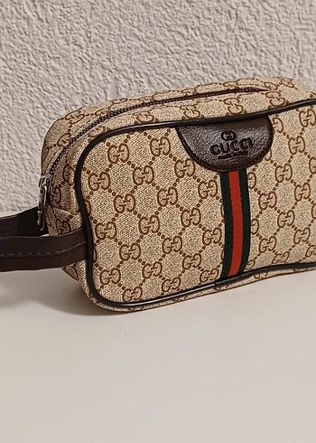 Kahverengi Desenli Gucci Erkek El Çantası - Görsel 3