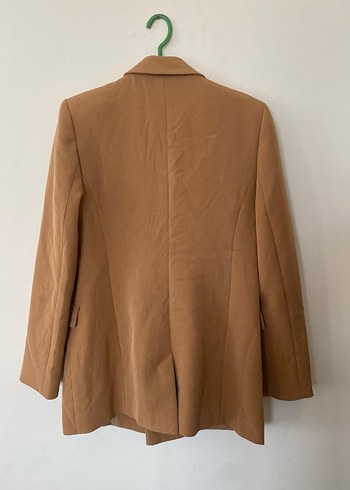 Primark Düğmeli Bej Süet Kadın Blazer Ceket