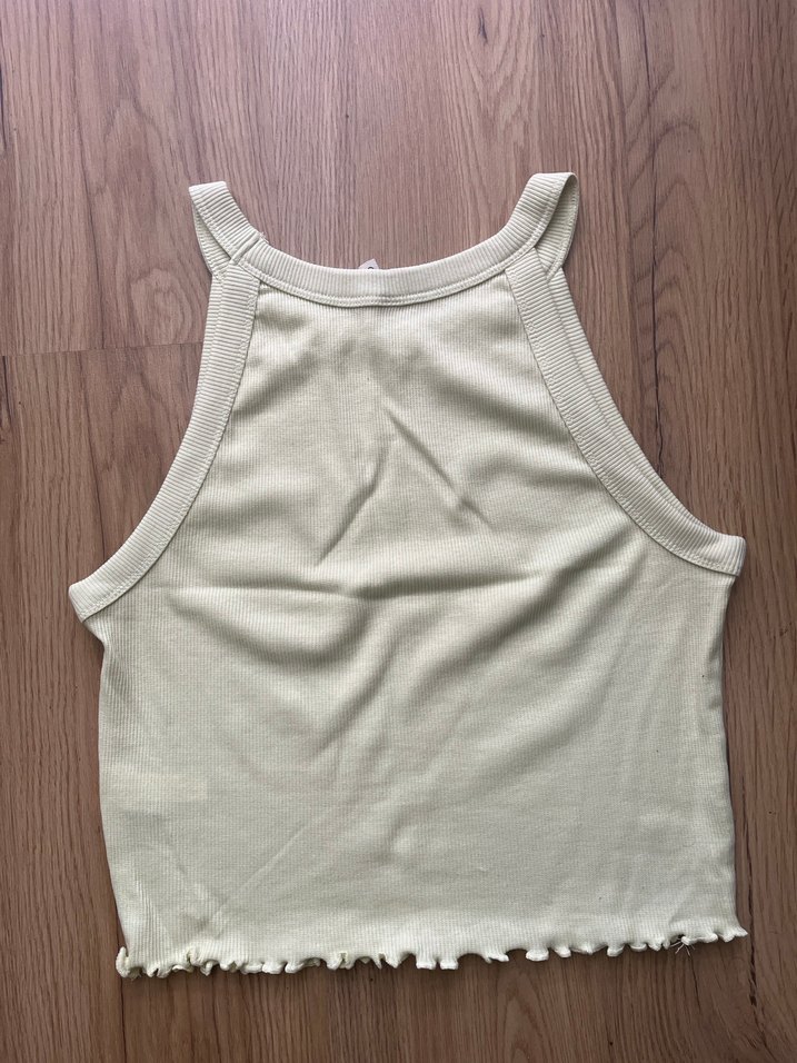 Bej Kadın Yüksek Yakalı Pamuklu Atlet - Görsel 2