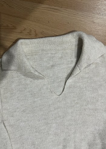 Krem Kadın Triko Kazak - Görsel 2