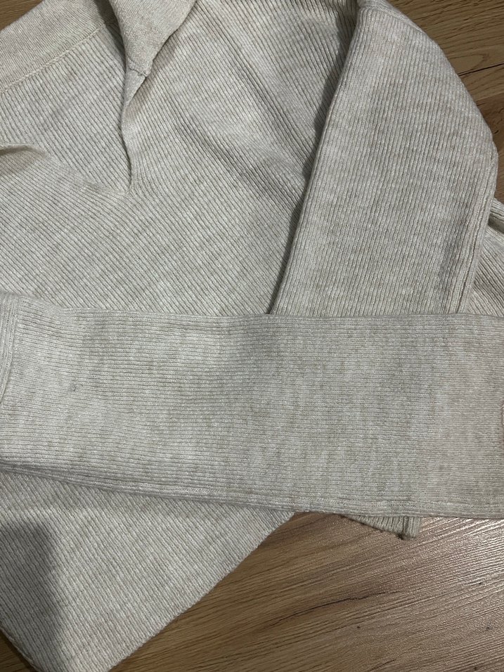 Krem Kadın Triko Kazak - Görsel 3