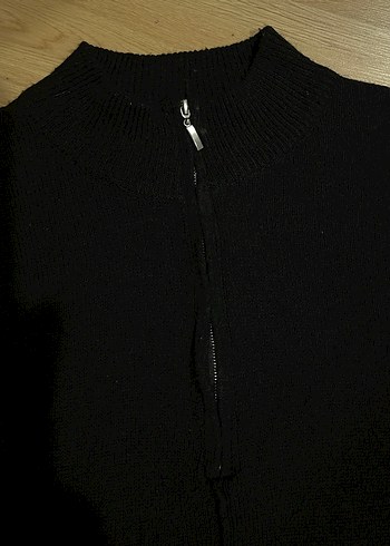 Fermuarlı Siyah Kadın Yumuşak Triko - Görsel 2