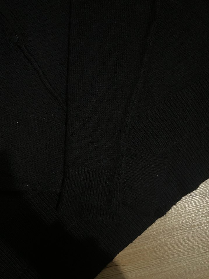 Fermuarlı Siyah Kadın Yumuşak Triko - Görsel 3
