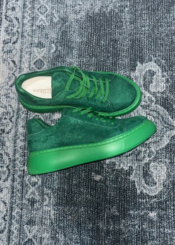 Yeşil Süet Kadın Spor Ayakkabı - Görsel 2