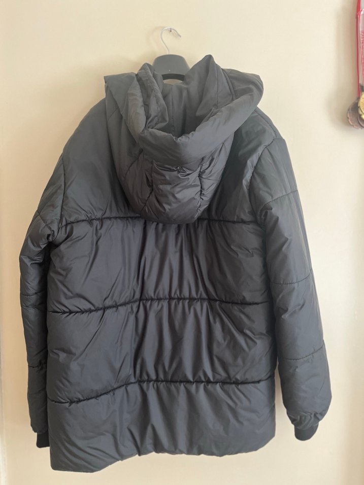 Siyah  Fermuarlı Kadın Kışlık Ceket - Görsel 3