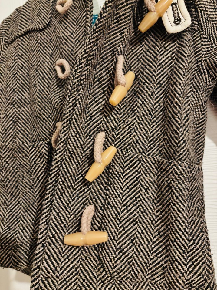 ZARA Düğmeli Kahverengi Erkek Çocuk Yün Kaban - Görsel 5