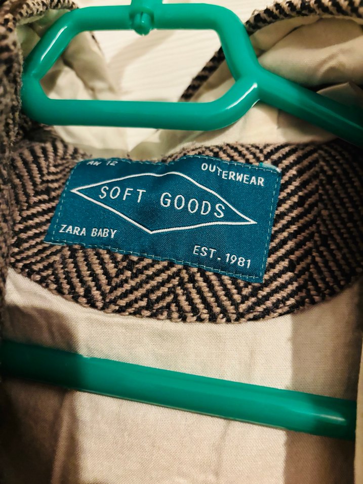 ZARA Düğmeli Kahverengi Erkek Çocuk Yün Kaban - Görsel 2