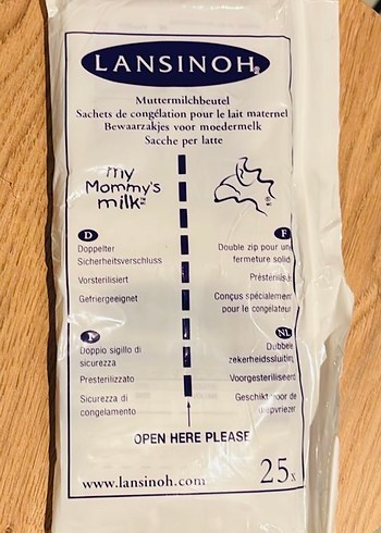 Lansinoh Anne Sütü Saklama Poşetleri 25'li - Görsel 2