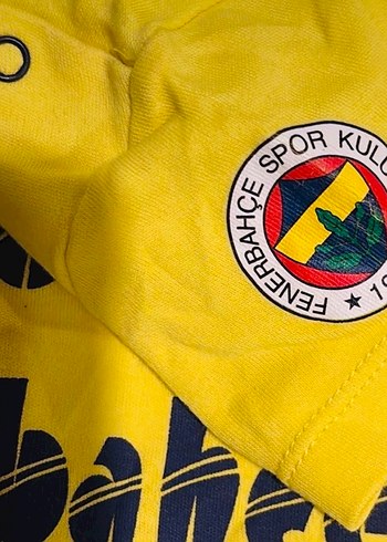 FENERBAHÇE Biker Tarzı Sarı Bebek Body - Görsel 3