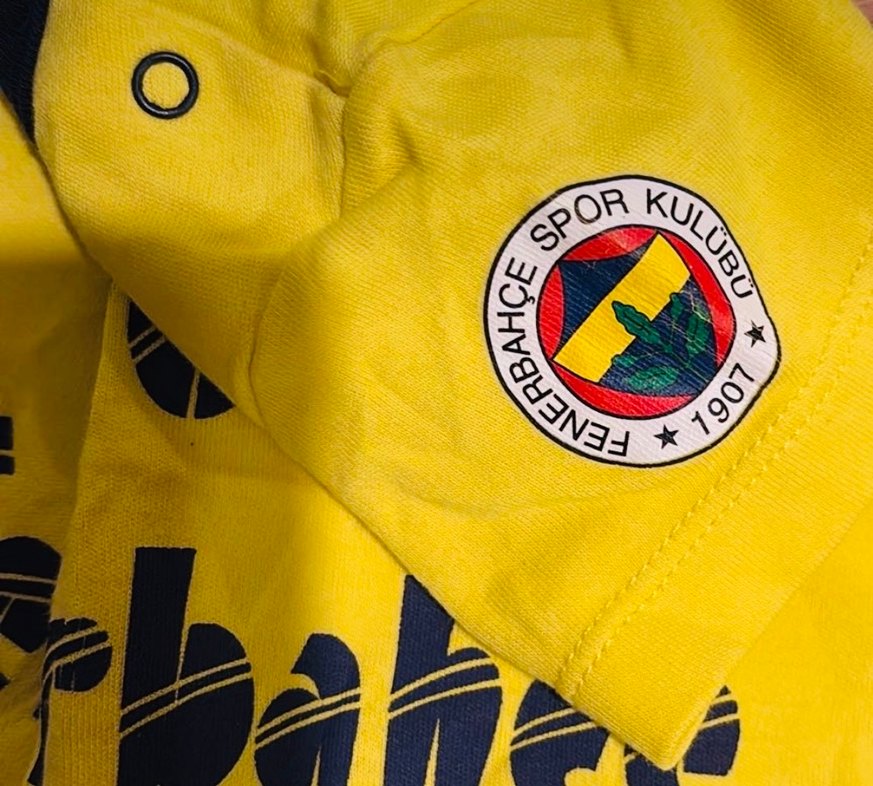 FENERBAHÇE Biker Tarzı Sarı Bebek Body - Görsel 3