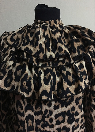 m Beden camel Renk leopar tunik