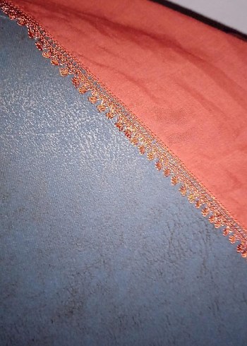 Koyu kiremit Renkli Düz tülbent - Görsel 4