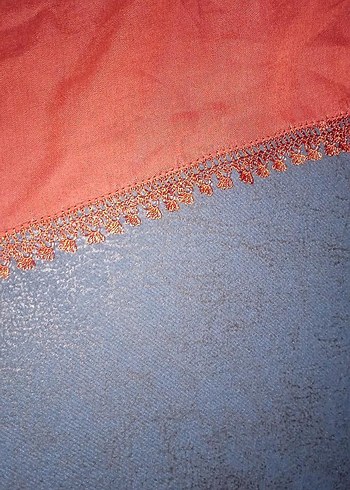 Koyu kiremit Renkli Düz tülbent - Görsel 5