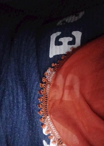 Koyu kiremit Renkli Düz tülbent - Görsel 2