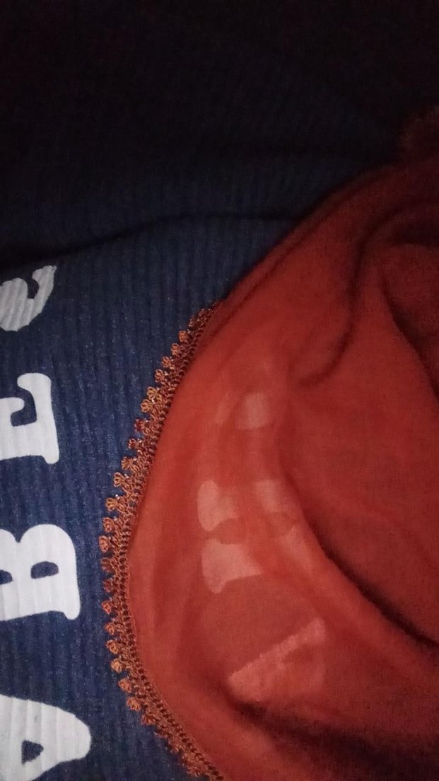 Koyu kiremit Renkli Düz tülbent - Görsel 3