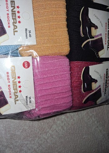 Kızlar için Örgü Pembe Yün çorap 3 tanesi 100 tl 1 adet 33 tl - Görsel 7