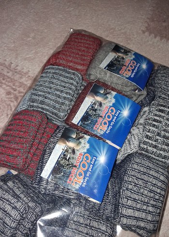 Kızlar için Örgü Pembe Yün çorap 3 tanesi 100 tl 1 adet 33 tl - Görsel 4