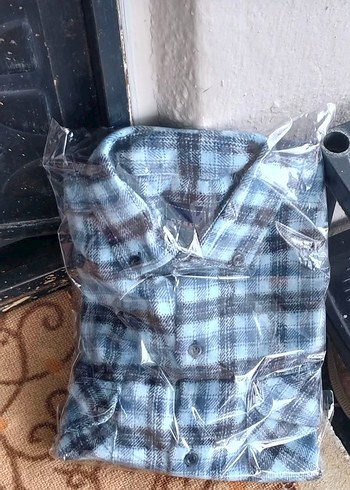 Gri Bağlamalı Pamuklu Erkek Gömlek oduncu gömlek - Görsel 3