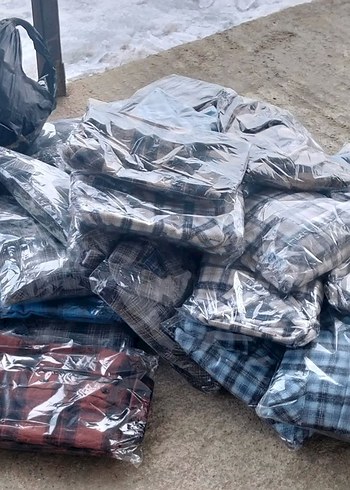 Gri Bağlamalı Pamuklu Erkek Gömlek oduncu gömlek - Görsel 2