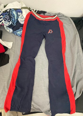 Kızlar için Kırmızı Yan Şeritli Sweatpants - Görsel 2