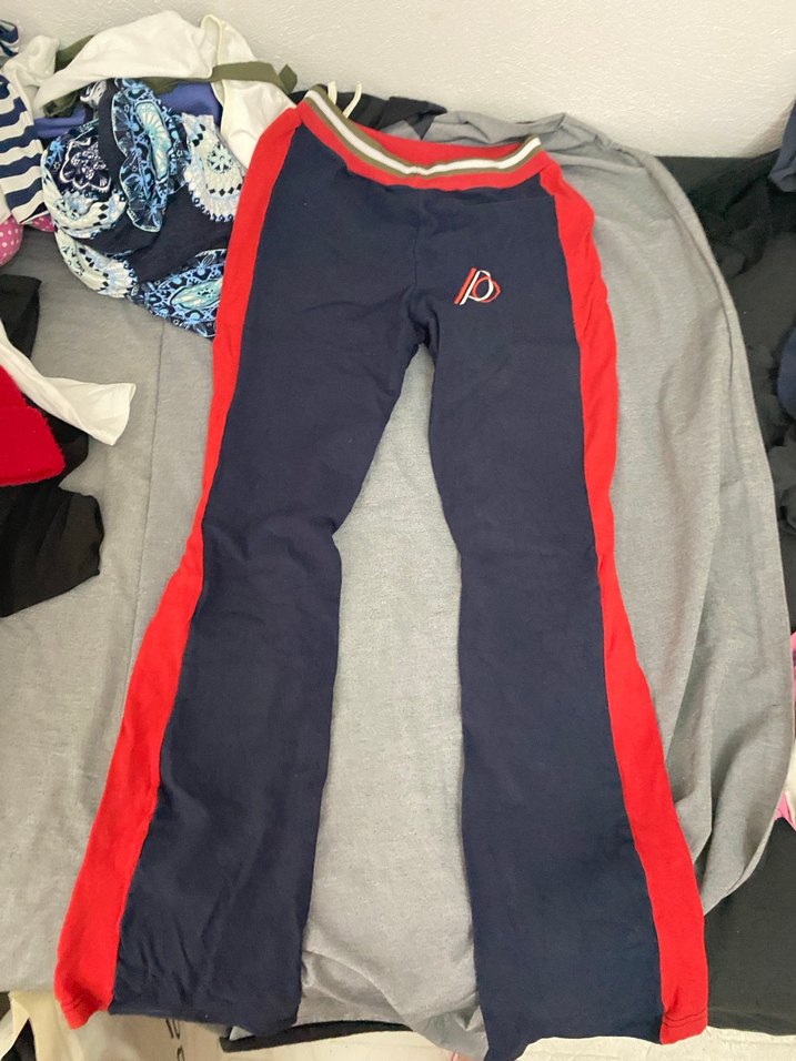 Kızlar için Kırmızı Yan Şeritli Sweatpants - Görsel 2