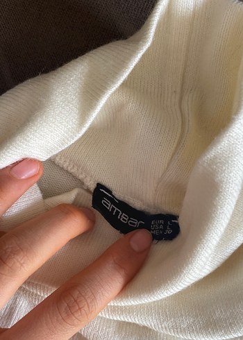 Beyaz Balıkçı Yaka Kadın Kazak - Görsel 2