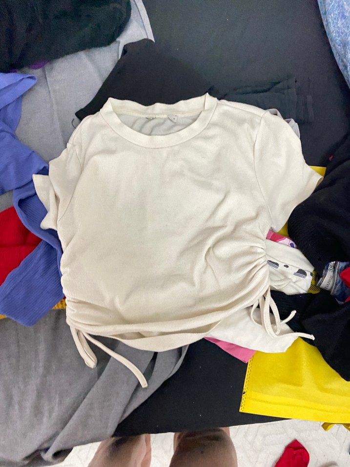 Bej Kadın Tekstil Askılı Bluz tek fiyati - Görsel 3