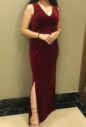 Kadife abiye-şık elbise - Görsel 2