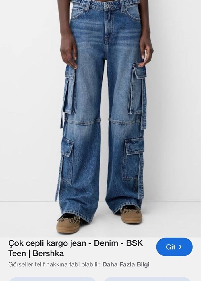 Çok cepli kargo jean - Görsel 2