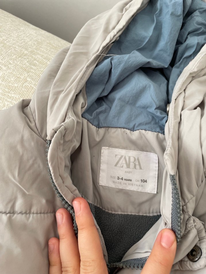 Gri Erkek Çocuk Düğmeli Mont - Görsel 2