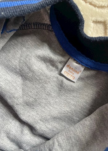 Erkek Çocuk Mavi Gri Baskılı Düğmeli Ceket - Görsel 2