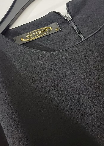 Zebra Desenli Uzun Kollu Siyah Elbise - Görsel 2