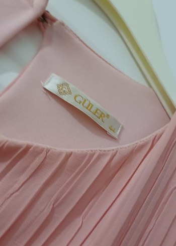 Pembe Piliseli Kadın Uzun Tunik - Görsel 2