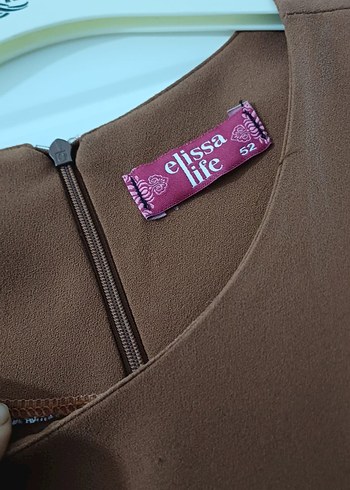 Drapeli Uzun Kollu Kahverengi Kadın Tunik - Görsel 2