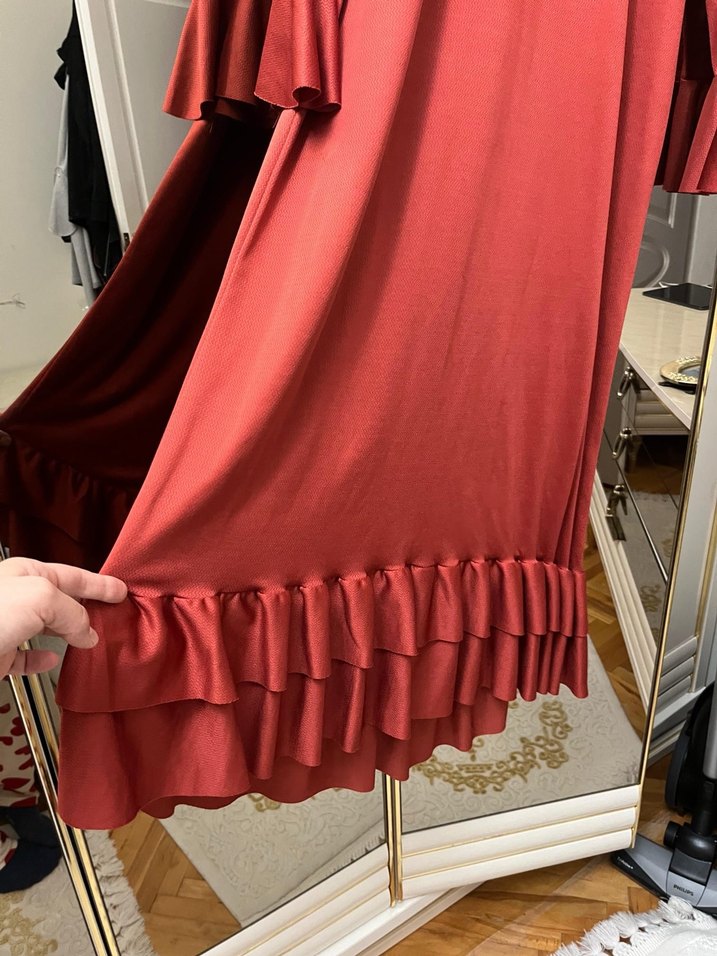 Klasik Uzun Kollu Pilili Elbise - Görsel 2