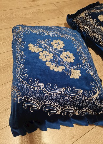 Maraş İşi Sırma İpek Kadife Yatak Örtüsü Seti - Görsel 8