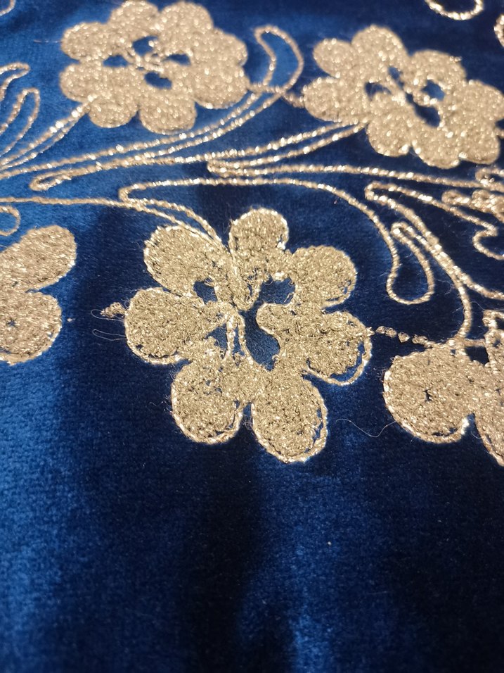 Maraş İşi Sırma İpek Kadife Yatak Örtüsü Seti - Görsel 4