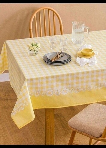 Beden 150x200 papatya desen masa örtüsü