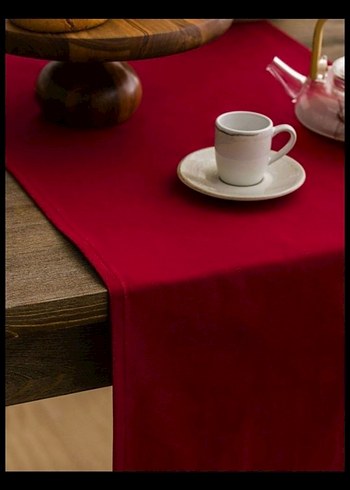 kırmızı runner Masa Örtüsü - Görsel 5