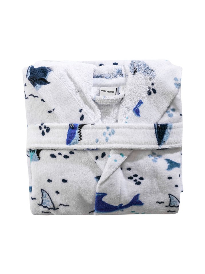 2-10 yaş köpekbalığı çocuk bornoz Desenli - Görsel 5