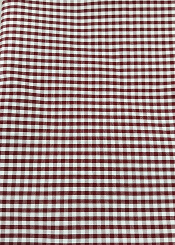 150x200 cm Bordo Kareli Masa Örtüsü - Görsel 3