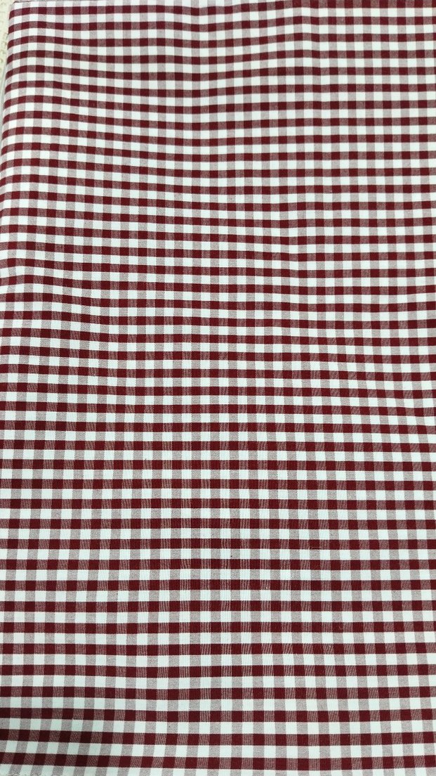 150x200 cm Bordo Kareli Masa Örtüsü - Görsel 3