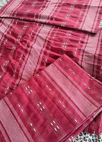 Bordo Batik Desenli Nevresim Takımı - Görsel 2