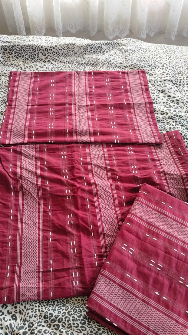 Bordo Batik Desenli Nevresim Takımı - Görsel 4